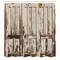 Ambesonne Rustic Shower Curtain, Vintage House Entrance Vertical Old Planks Distressed Weathered Hardwood Design, Cloth Fabric Bathroom Decor Set with Hooks, 69" W x 75" L, Brown White